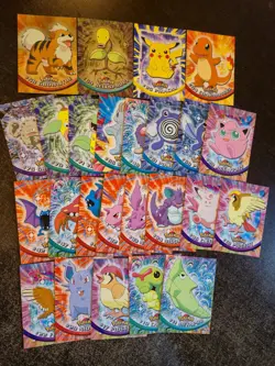 Vintage Topps Pokemon 25 Card Lot (2 foils) All Blue Label First Edition - Image 1