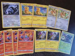 Pokemon Cards Lot 12 Cracked Ice Holo Cards Pikachu Lugia Eevee Raikou Moltres - Image 1