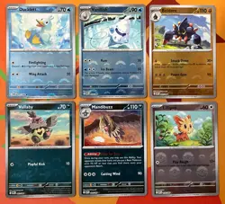 [6x] Pokemon Card Lot: White Flare - Poke Ball Reverse Holo - Common/Uncommon NM - Image 1