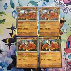 4x Hariyama 073/132 Holo Mega Evolution Pokemon NM Card Playset MEG EN X4 - Image 1