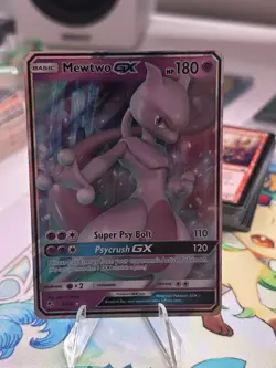 Pokemon Mewtwo GX Holo Ultra Rare TCG Card Hidden Fates 31/68 Full Art - Image 1