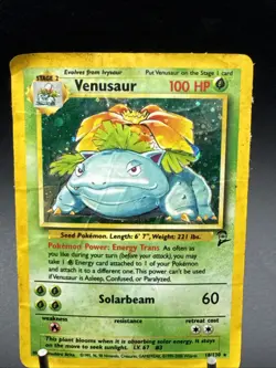 Pokemon TCG Venusaur Base Set 2 Holo Unlimited Rare Card 18/130 DMG - Image 2