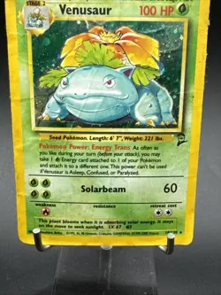 Pokemon TCG Venusaur Base Set 2 Holo Unlimited Rare Card 18/130 DMG - Image 3