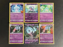 Hatterene V (+2HOLO)+Hattrem(x2/1RevHOLO)+Hatenna 6-card mixed Pokemon lot - PWE - Image 1