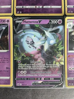 Hatterene V (+2HOLO)+Hattrem(x2/1RevHOLO)+Hatenna 6-card mixed Pokemon lot - PWE - Image 3