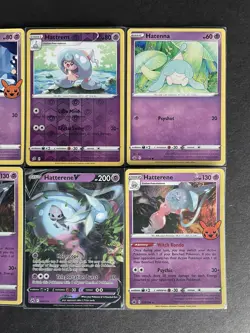 Hatterene V (+2HOLO)+Hattrem(x2/1RevHOLO)+Hatenna 6-card mixed Pokemon lot - PWE - Image 5