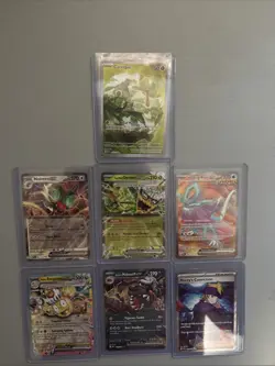 7 Card Pokemon Lot EX Illustration Rare Caterpie 172/165 Scarlet And Violet - Image 1