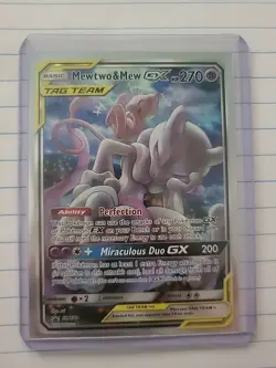 Pokemon TCG Mewtwo & Mew GX SM191 Holo Card Collectible - Image 1