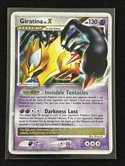 Pokemon TCG Platinum Giratina LV.X Ultra Rare Holo Card 124/127 - Image 1