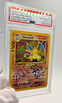 Pokemon Cards PSA Authentic Auto 10 Charizard 4/102 Base Mitsuhiro Arita Signed - Image 3