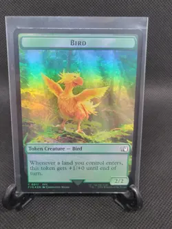 Bird (0017) | Wizard (0015) Double-Sided Token - Foil - MTG: Final Fantasy - FIN - Image 1