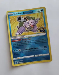 Pokemon Radiant Blastoise 018/078 Holo Pokemon GO 2022 TCG Card English ENG - Image 1