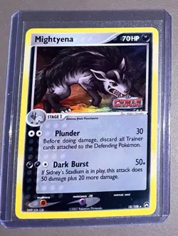 Mightyena Reverse Holo 18/108 - EX Power Keepers Pokemon - Image 1