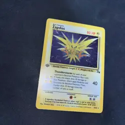 1st Edition Zapdos Holo Rare 15/62 | Fossil Set | Vintage WOTC Pokemon LP-MP - Image 2