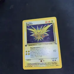 1st Edition Zapdos Holo Rare 15/62 | Fossil Set | Vintage WOTC Pokemon LP-MP - Image 3