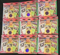 9 Sets! Pokemon- Snorlax, Morpeko & Applin, 2 Booster Packs And Coin In Each 820650809842 - Image 1