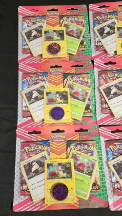 9 Sets! Pokemon- Snorlax, Morpeko & Applin, 2 Booster Packs And Coin In Each 820650809842 - Image 3
