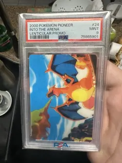 2000 Pokemon Pioneer LENTICULAR PROMO Into The Arena Charizard vintage PSA 9 - Image 1