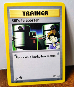 POKEMON BILL'S TELEPORTER 91/111 1ST EDITION TRAINER NEO GENESIS NEAR MINT - Image 1