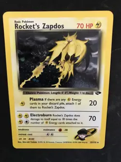 Rocket's Zapdos - Gym Challenge - LP - FOIL - Pokemon TCG - Image 1