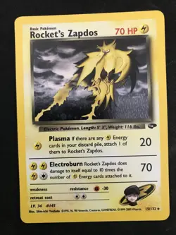 Rocket's Zapdos - Gym Challenge - LP - FOIL - Pokemon TCG - Image 2