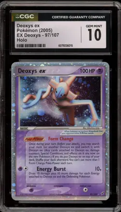 Pokemon Deoxys ex EX Deoxys Holo Ultra Rare #97 CGC 10 Gem Mint - Image 1