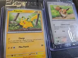 Pikachu Eevee 025/165 133/165 Pokemon Together 151 Poke Post Promo Sealed - Image 3