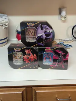 Pokemon TCG: Crown Zenith Tin Set of 3 Galarian Articuno Moltres Zapdos Sealed - Image 1