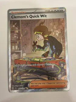 Clemonts Quick Wit 243/191 - Pokemon Surging Sparks Special Illustration Rare NM - Image 1