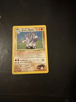 Pokemon TCG Brock's Rhydon Gym Heroes 2/132 Holo Unlimited Rare - Image 3