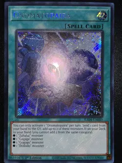 Onomatopaira (Secret Rare) RA04-EN089 Quarter Century Stampede 1st Edition - Image 1