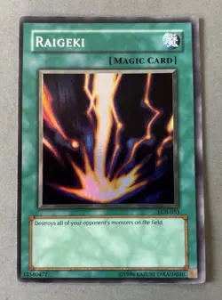 Yu-Gi-Oh Raigeki LOB-053 Super Rare Original 2002 Magic NM - Image 1