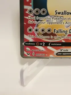 Snorlax V - 197/202 - Full Art Ultra Rare Sword & Shield Set - Pokemon Card - NM - Image 5