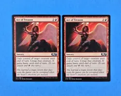 2x Act of Treason Core Set 2019 Mtg Magic Card Sorcery Red Mountain 127 - Image 1