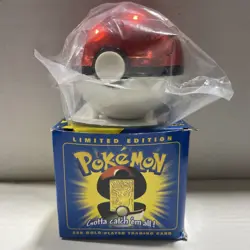 VTG Pikachu Pokemon Gotta Catch em' All 23k Gold Plated Trading Card sealed - Image 1