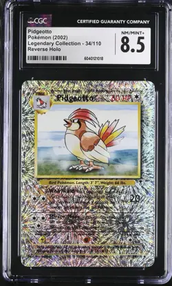 Pidgeotto 34/110 CGC 8.5 Legendary Collection Reverse Holo Pokemon Card 2002 - Image 3