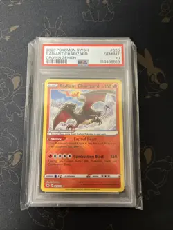 Pokemon TCG Radiant Charizard Crown Zenith Holo Card 020/159 PSA Gem Mint 10 - Image 1