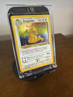 Pokemon TCG Dragonite Fossil Holo Unlimited Rare Card 4/62 LP Vintage Authentic - Image 5