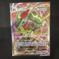 Pokemon TCG Rayquaza VMAX Evolving Skies Holo Ultra Rare Card 111/203 - Image 1