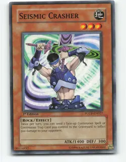 Seismic Crasher FOTB-EN027 1st Edition YuGiOh Card - Image 1