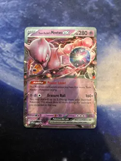 Pokemon TCG Team Rockets Mewtwo EX 216 Scarlet and Violet Promo Card Near Mint - Image 1