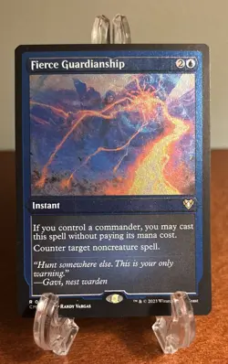 MTG English Fierce Guardianship (Foil Etched) NM Foil Commander Masters CMM - Image 1