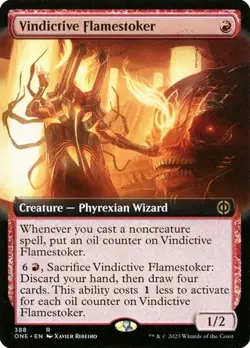 Vindictive Flamestoker - Foil Extended Art ONE NM MTG - Image 1