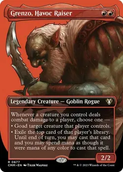 Grenzo, Havoc Raiser - Foil Extended Art CMM NM MTG - Image 1
