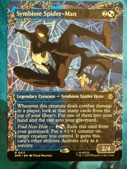 MTG Symbiote Spider-Man 0217 (Borderless) R Marvel's Spider-Man NM SPM - Image 1
