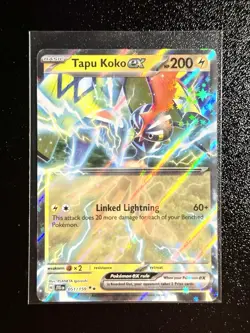 Pokemon Journey Together Tapu Koko EX 051/159 Holo Double Rare PACK FRESH NM - Image 1