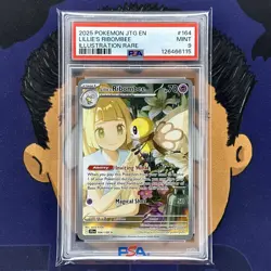 PSA 9 MINT 2025 Pokemon Journey Together LILLIE'S RIBOMBEE 164 Illustration Rare - Image 2