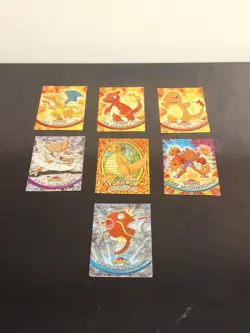 8 Topps Pokemon Cards Lot MP Charizard Dragonite - Image 1