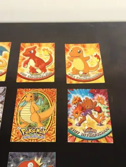 8 Topps Pokemon Cards Lot MP Charizard Dragonite - Image 3