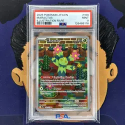 PSA 9 MINT 2025 Pokemon Journey Together MARACTUS #160 Illustration Rare - Image 2